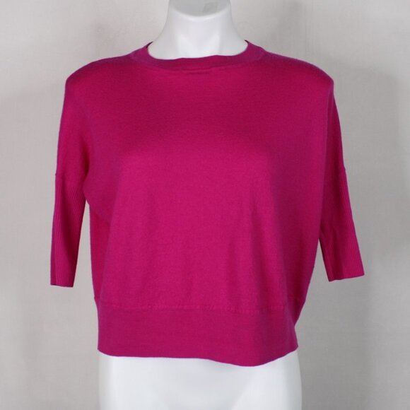 NWOT Anthropologie Pink Wool Crewneck Sweater - Picture 2 of 8